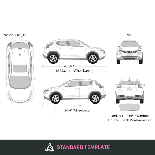2015 Nissan Juke vector wrap template, Design-Ready PDF - GravBase