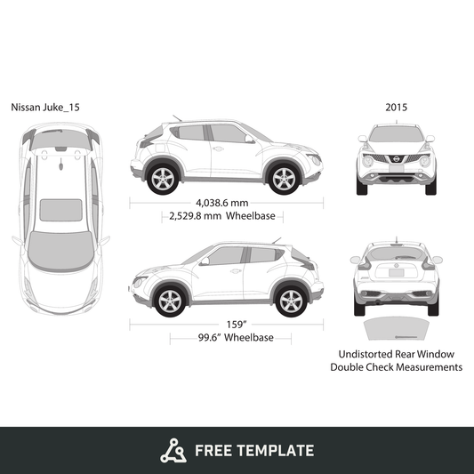 2015 Nissan Juke free vector vehicle wrap template - GravBase