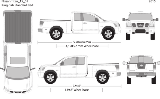 2015 Nissan Titan Vector Wrap Template - GravBase