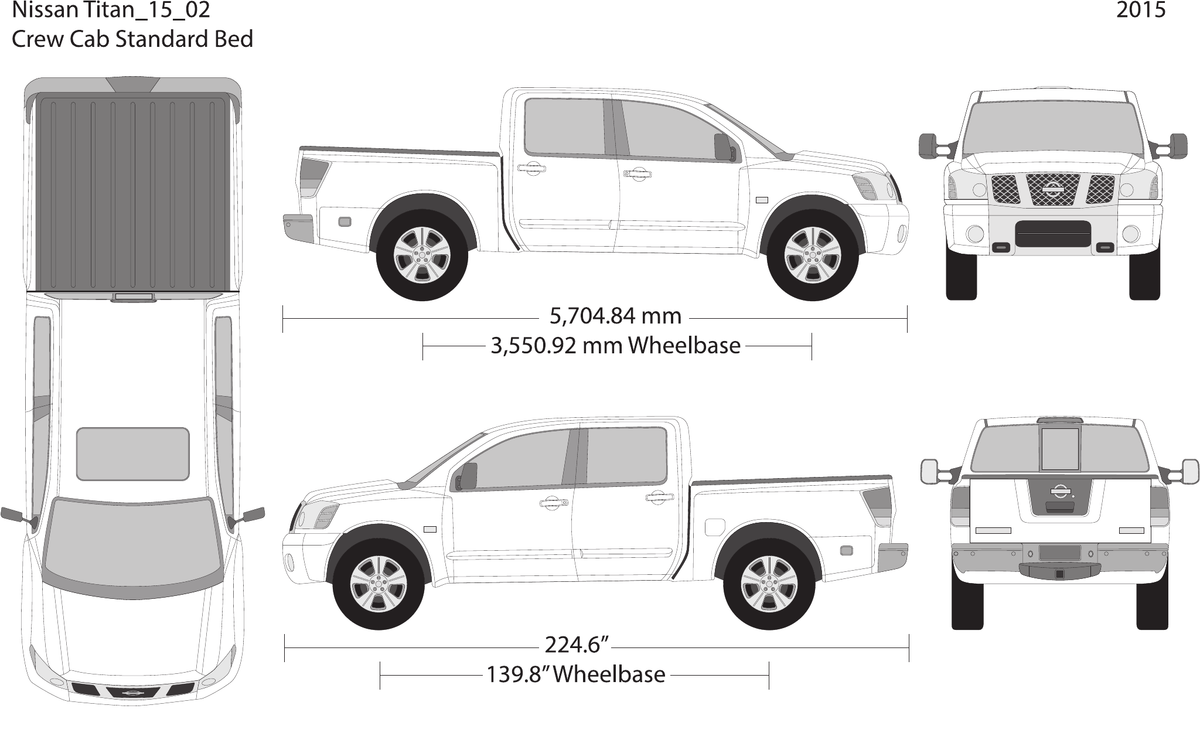 2015 Nissan Titan vector wrap template V02, Design-Ready PDF - GravBase