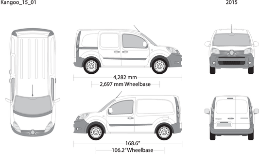 2015 Renault Kangoo V01 Vehicle Wrap Template