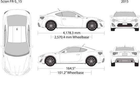 2015 Scion FR-S vector wrap template, Design-Ready PDF - GravBase