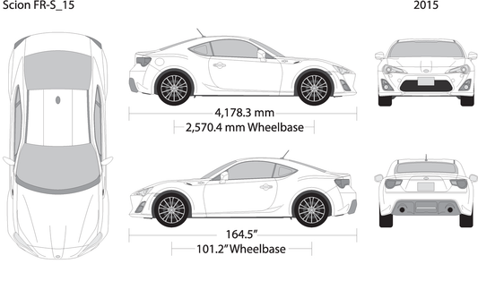 2015 Scion Fr S V15 Vehicle Wrap Template
