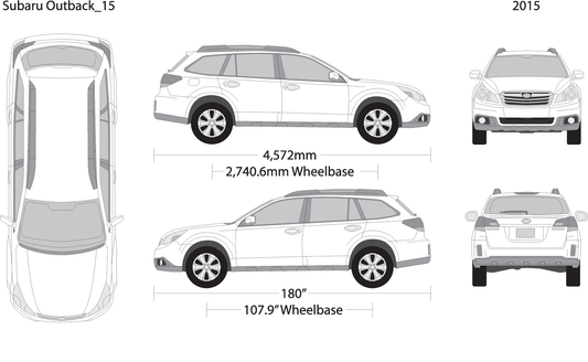 2015 Subaru Outback V15 Vehicle Wrap Template