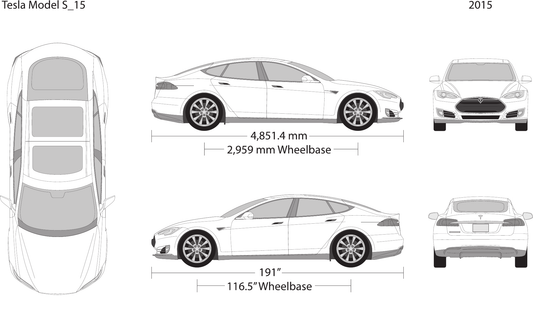 2015 Tesla Model S Vector Wrap Template - GravBase