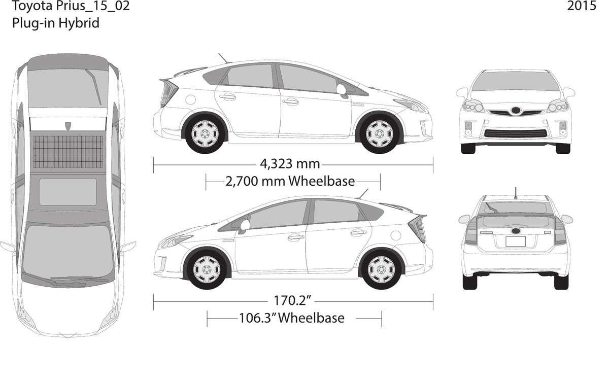 2015 Toyota Prius vector wrap template V02, Design-Ready PDF - GravBase