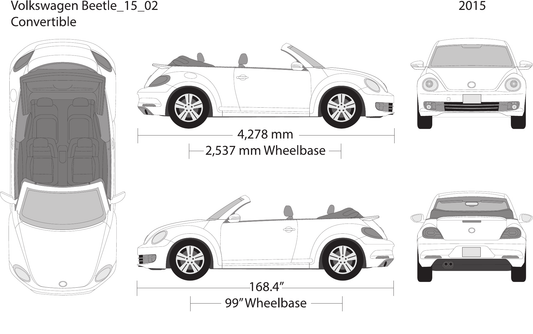 2015 Volkswagen Beetle vector wrap template V02, Design-Ready PDF - GravBase