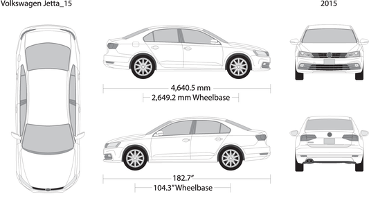 2015 Volkswagen Jetta V15 Vehicle Wrap Template