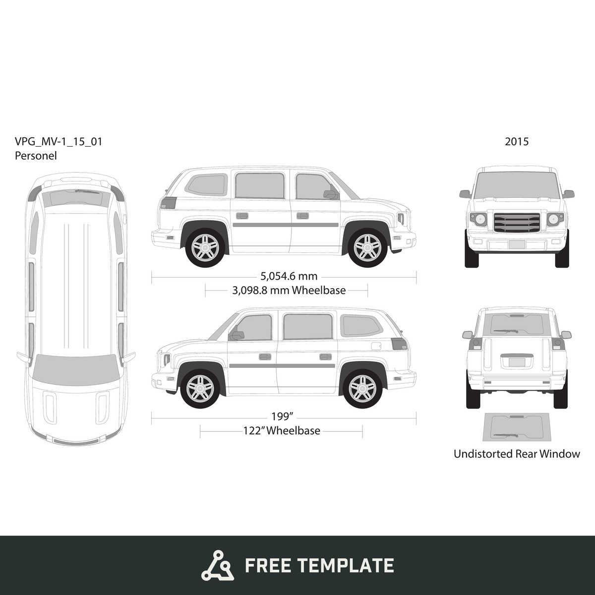 2015 VPG MV-1 free vector vehicle wrap template - GravBase