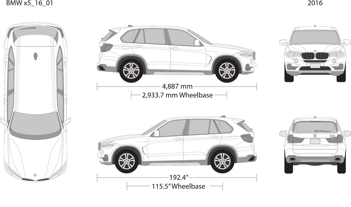 2016 BMW X5 vector wrap template, Design-Ready PDF - GravBase