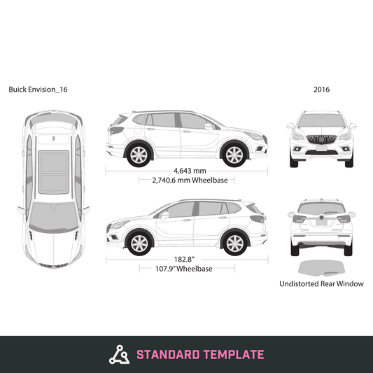 2016 Buick Envision vector wrap template, Design-Ready PDF - GravBase