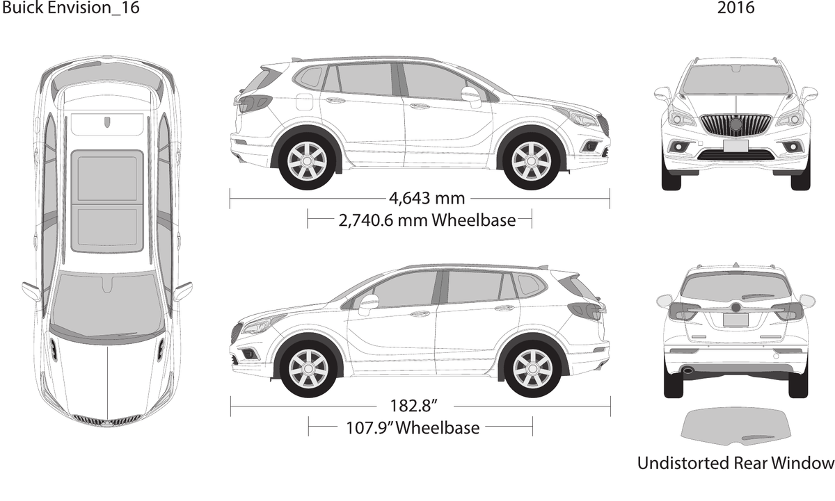 2016 Buick Envision vector wrap template, Design-Ready PDF - GravBase