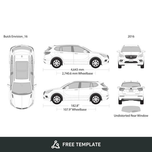 2016 Buick Envision free vector vehicle wrap template - GravBase