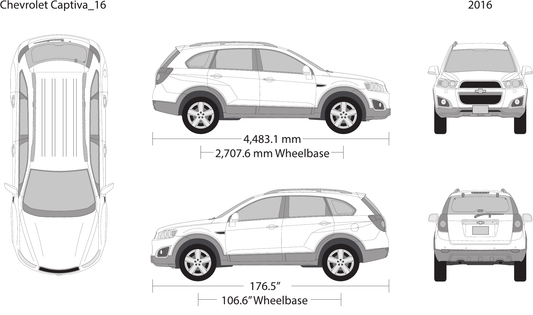 2016 Chevy Captiva Vector Wrap Template - GravBase