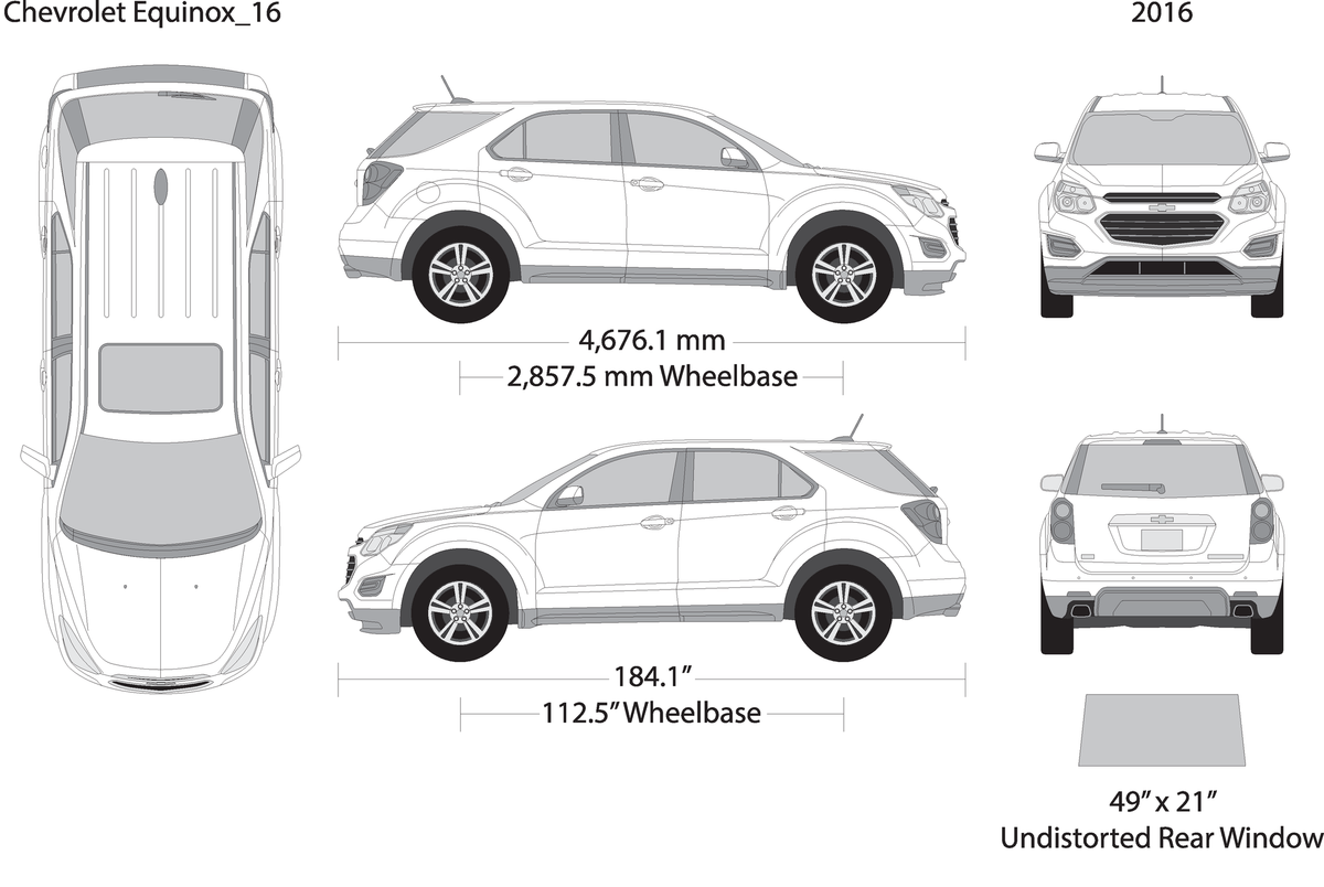 2016 Chevy Equinox V16 Vehicle Wrap Template