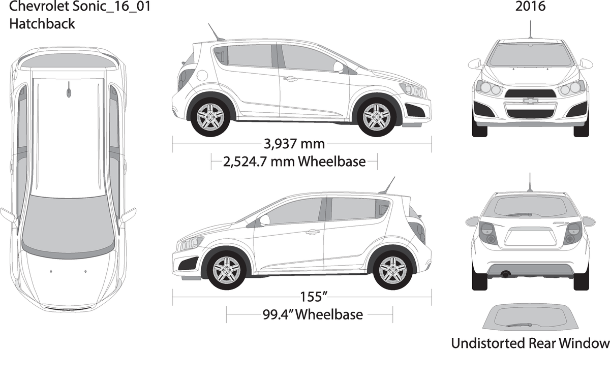 2016 Chevy Sonic V01 Vehicle Wrap Template