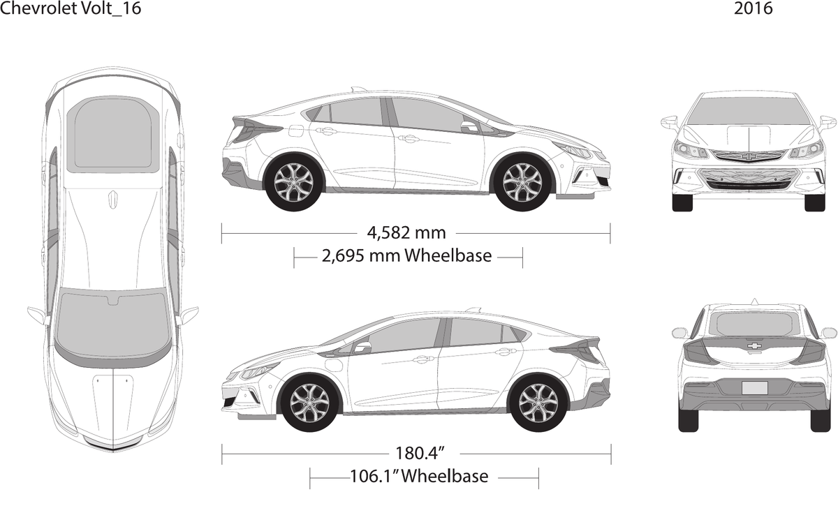 2016 Chevy Volt Vector Wrap Template - GravBase