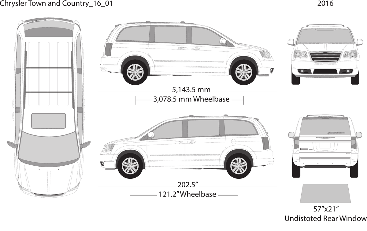 2016 Chrysler Town And Country vector wrap template, Design-Ready PDF - GravBase