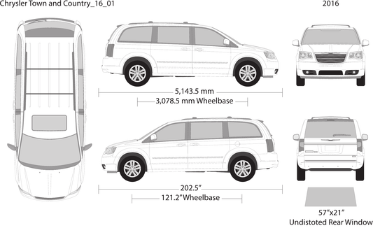 2016 Chrysler Town And Country vector wrap template, Design-Ready PDF - GravBase