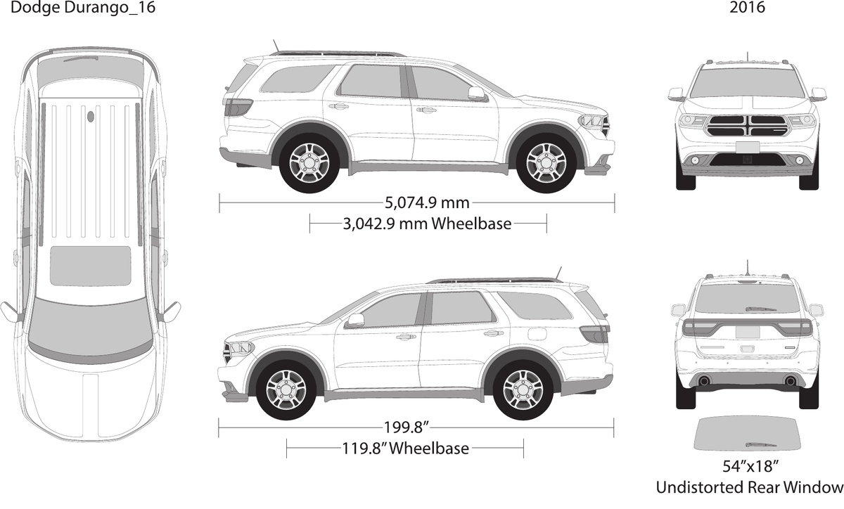 2016 Dodge Durango vector wrap template, Design-Ready PDF - GravBase