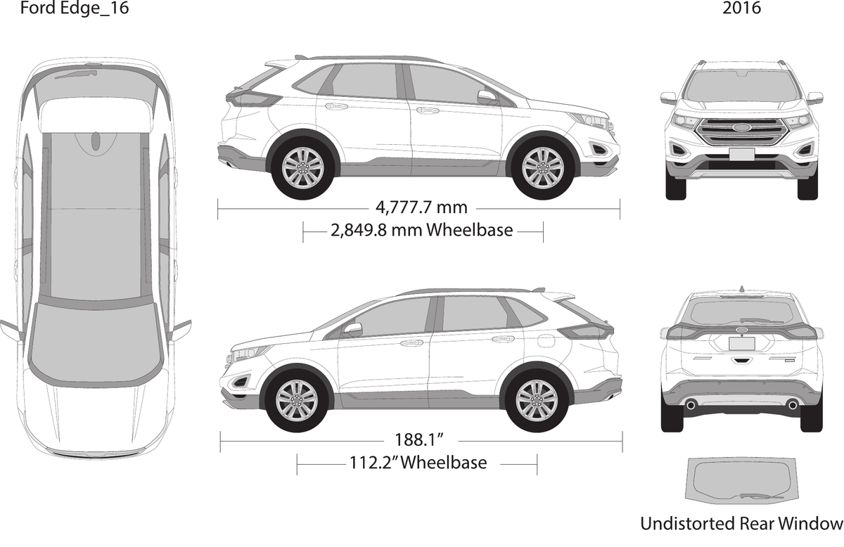 2016 Ford Edge vector wrap template, Design-Ready PDF - GravBase
