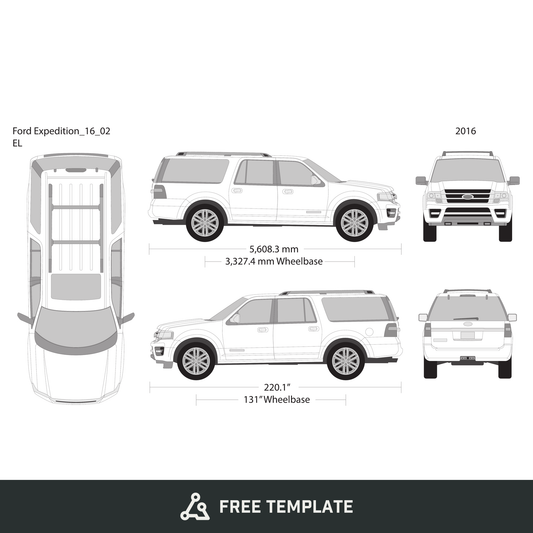 2016 Ford Expedition free vector vehicle wrap template - GravBase