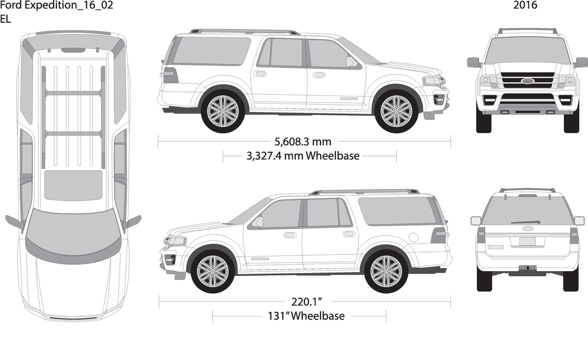 2016 Ford Expedition V02 Vehicle Wrap Template