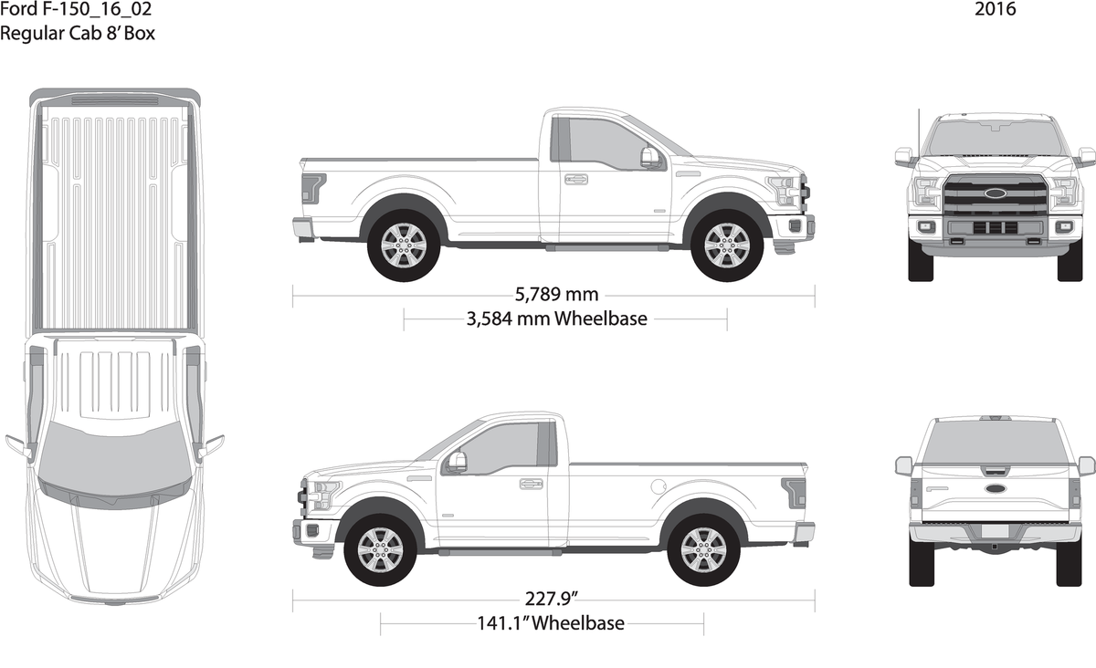2016 Ford F 150 V02 Vehicle Wrap Template