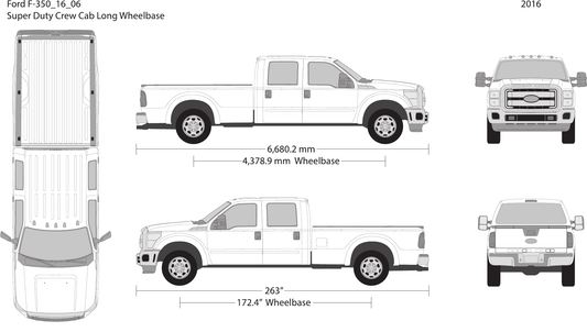 2016 Ford F-350 Vector Wrap Template - GravBase