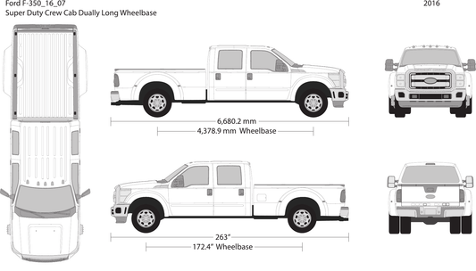 2016 Ford F-350 Vector Wrap Template - GravBase