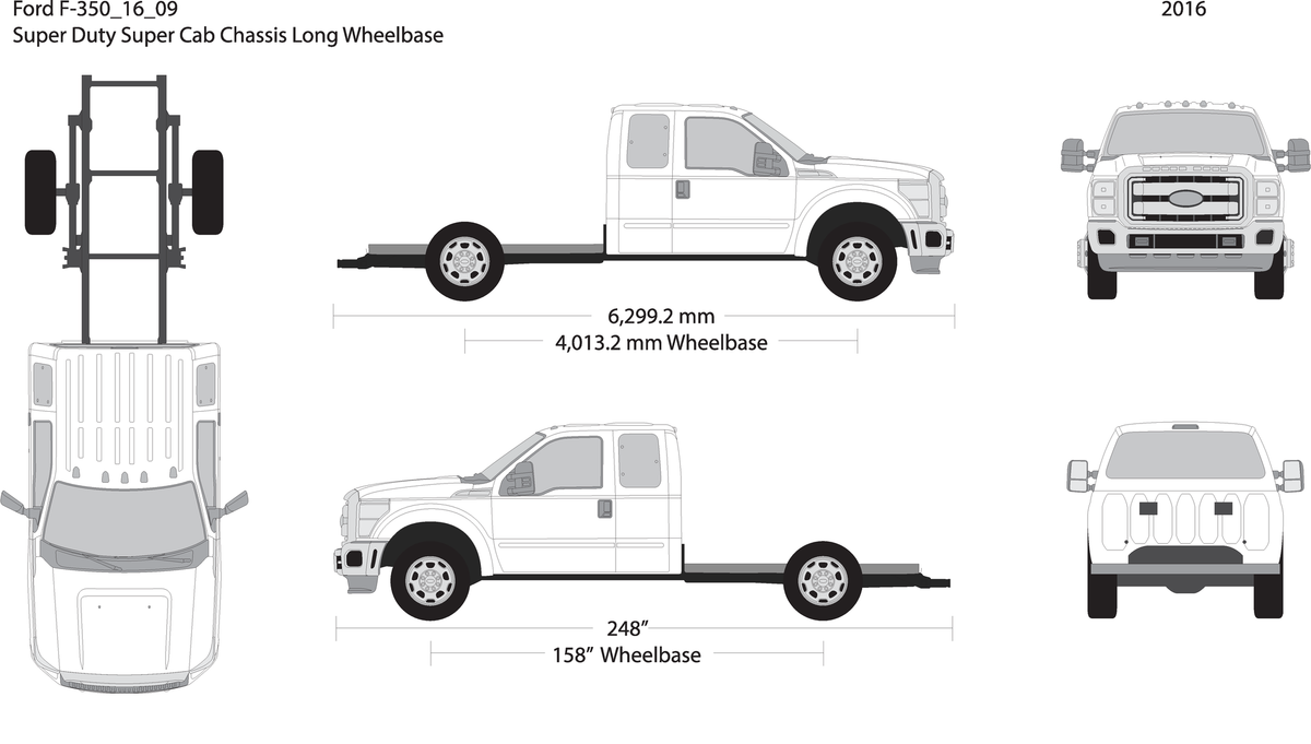 2016 Ford F 350 V09 Vehicle Wrap Template