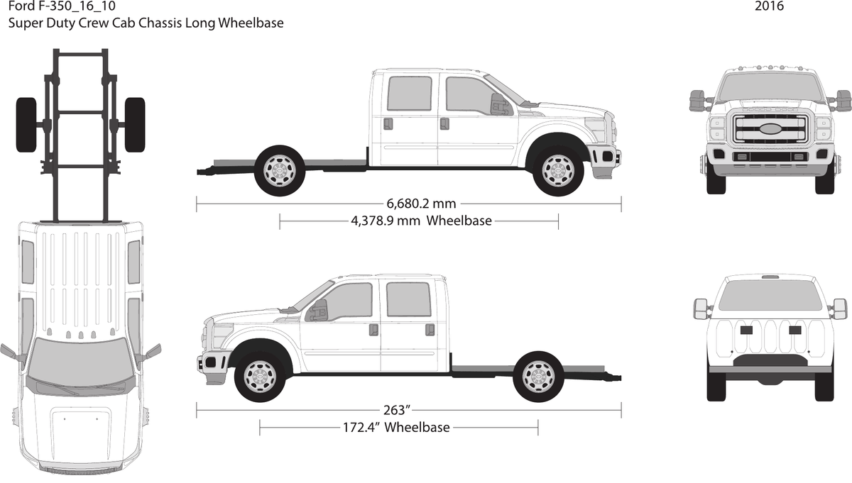 2016 Ford F-350 Vector Wrap Template - GravBase