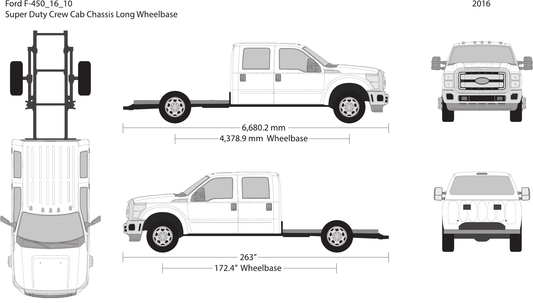 2016 Ford F-450 vector wrap template V10, Design-Ready PDF - GravBase
