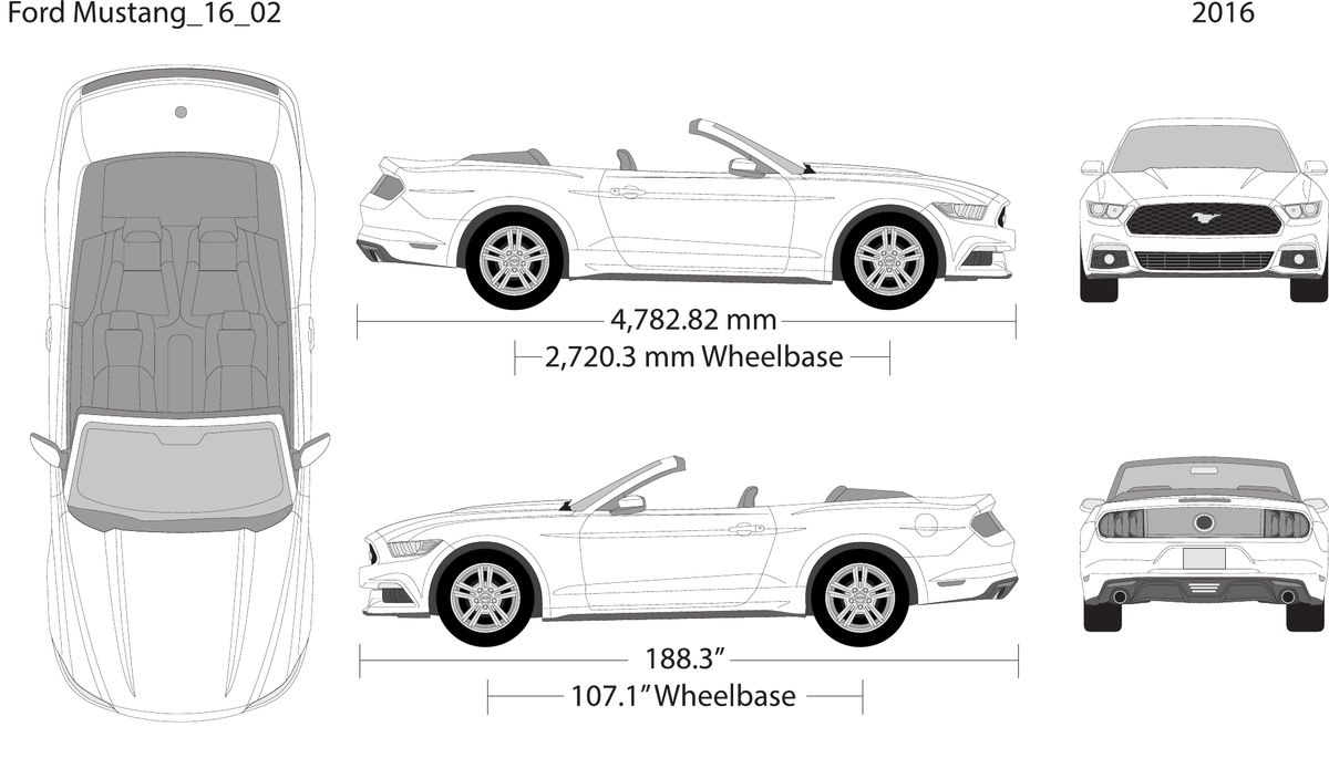 2016 Ford Mustang Vector Wrap Template - GravBase