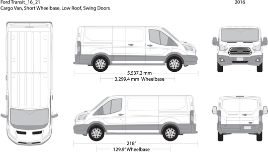2016 Ford Transit Swing Door V21 Vehicle Wrap Template