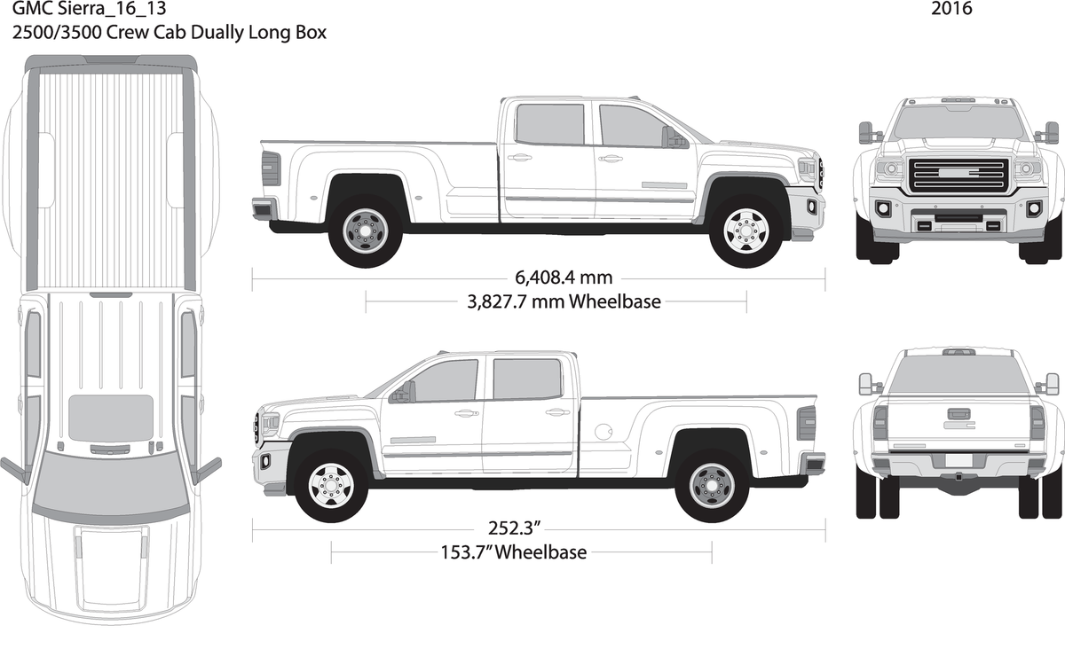2016 Gmc Sierra 2500 3500 Hd V13 Vehicle Wrap Template