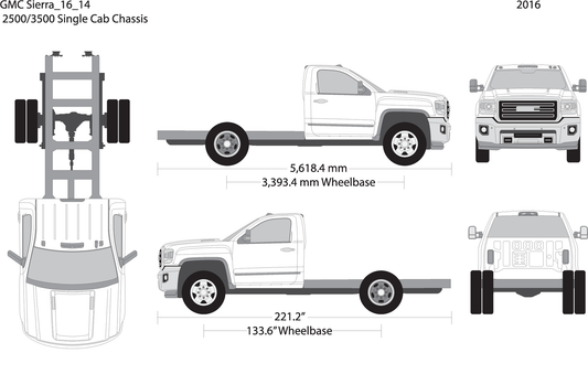 2016 Gmc Sierra 2500 3500 Hd V14 Vehicle Wrap Template