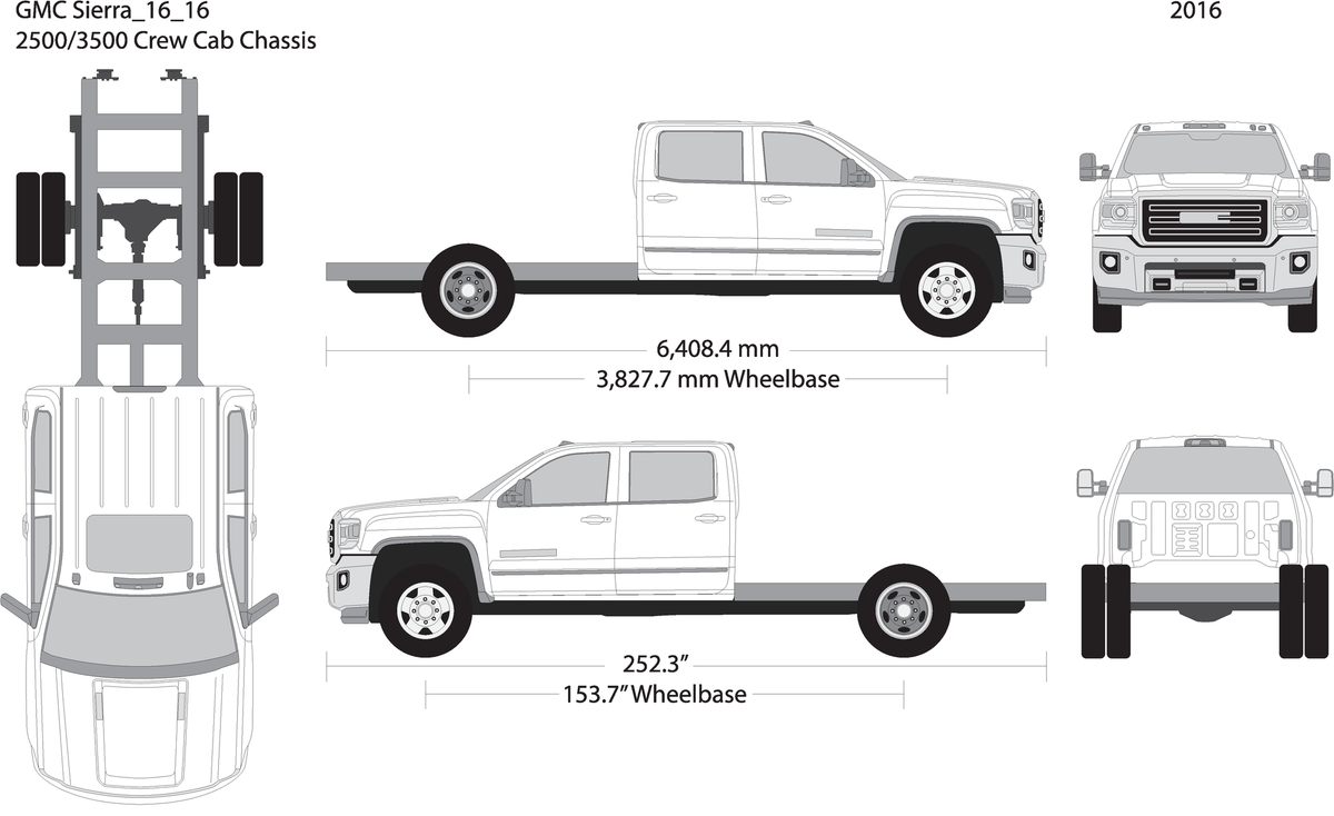 2016 Gmc Sierra 2500 3500 Hd V16 Vehicle Wrap Template