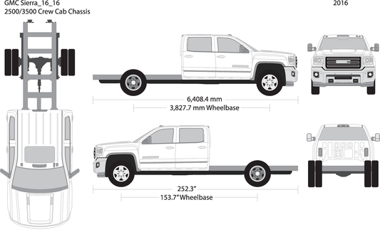2016 Gmc Sierra 2500 3500 Hd V16 Vehicle Wrap Template