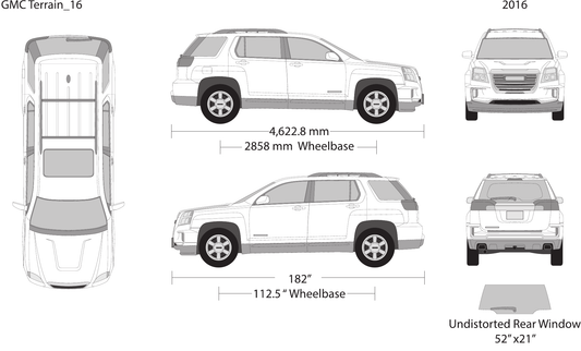2016 GMC Terrain vector wrap template, Design-Ready PDF - GravBase