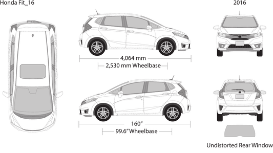 2016 Honda Fit Vector Wrap Template - GravBase