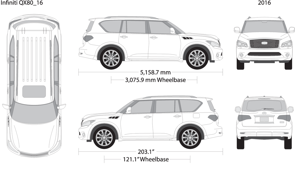 2016 Infiniti Qx80 V16 Vehicle Wrap Template
