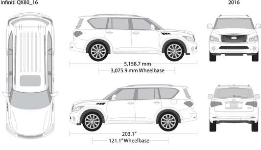 2016 Infiniti Qx80 V16 Vehicle Wrap Template