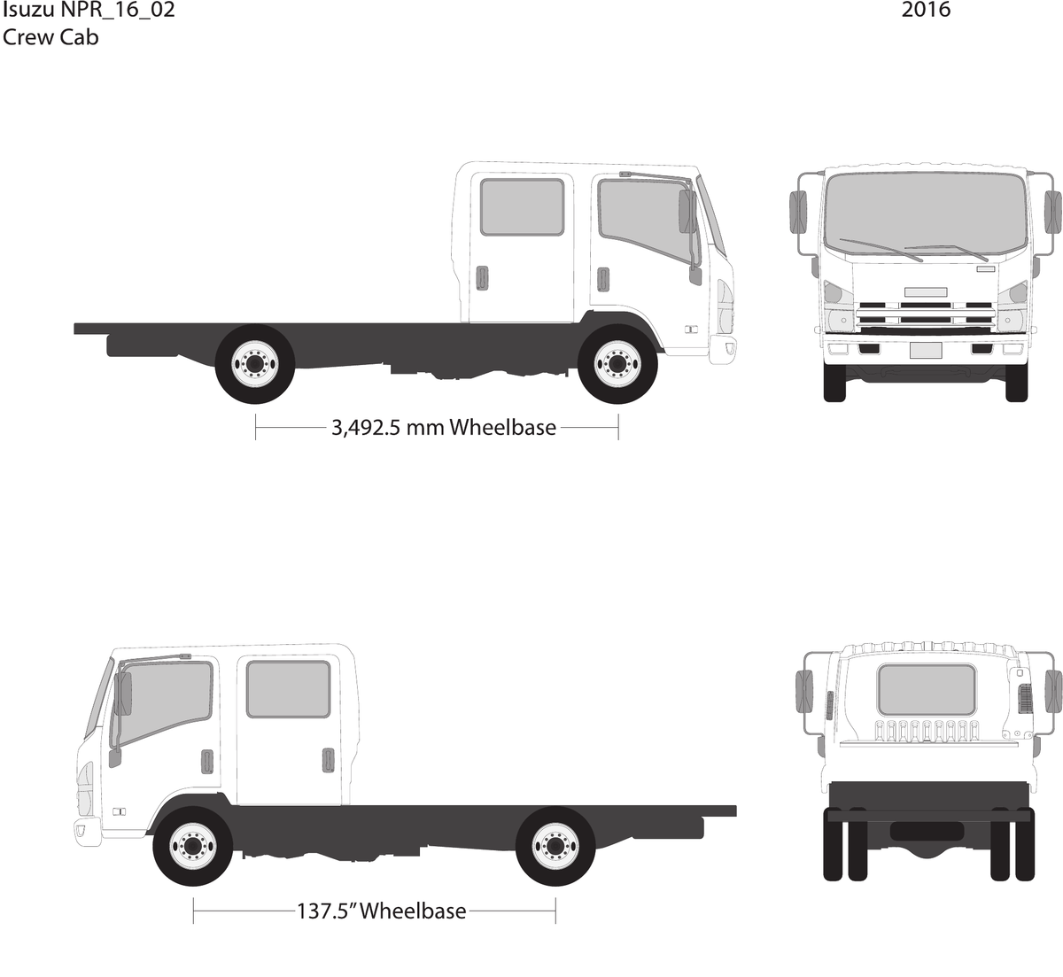 2016 Isuzu NPR vector wrap template V02, Design-Ready PDF - GravBase