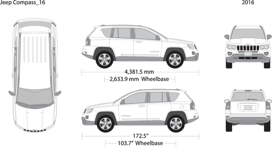 2016 Jeep Compass V16 Vehicle Wrap Template