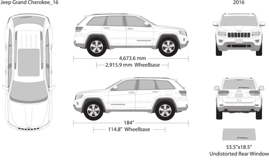 2016 Jeep Grand Cherokee Vector Wrap Template - GravBase