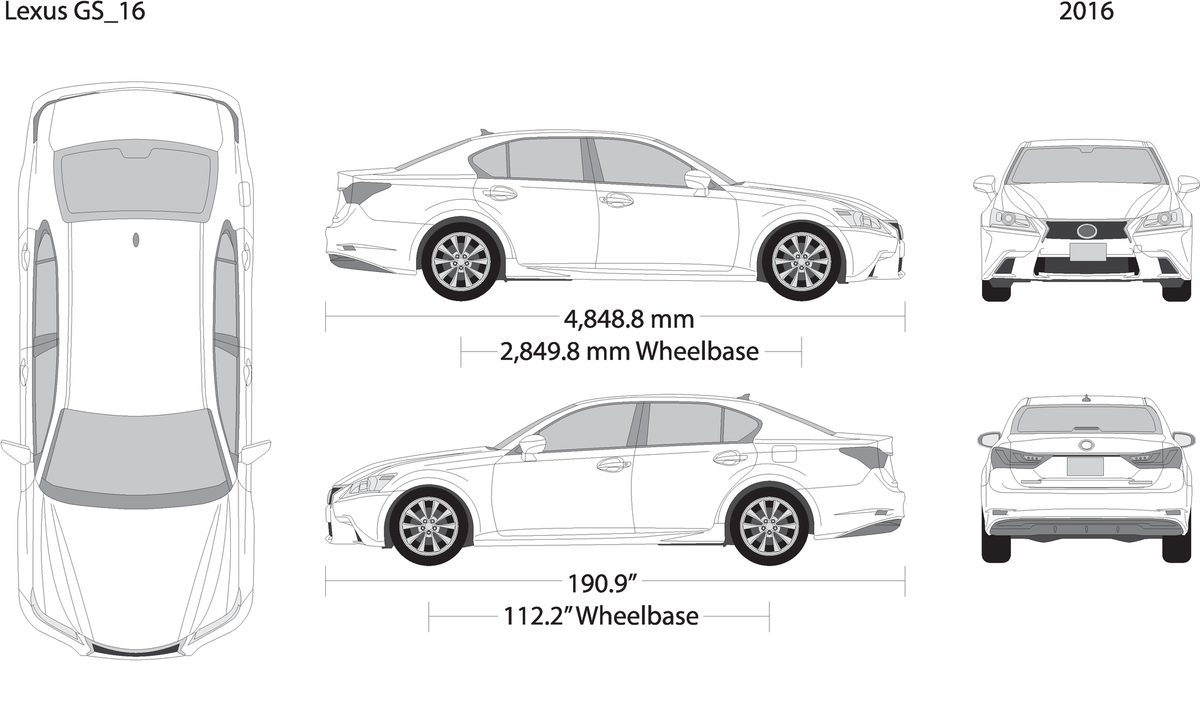 2016 Lexus Gs V16 Vehicle Wrap Template
