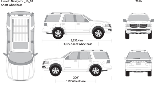 2016 Lincoln Navigator V02 Vehicle Wrap Template