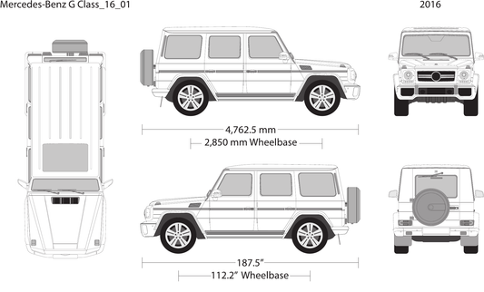 2016 Mercedes G Class vector wrap template, Design-Ready PDF - GravBase