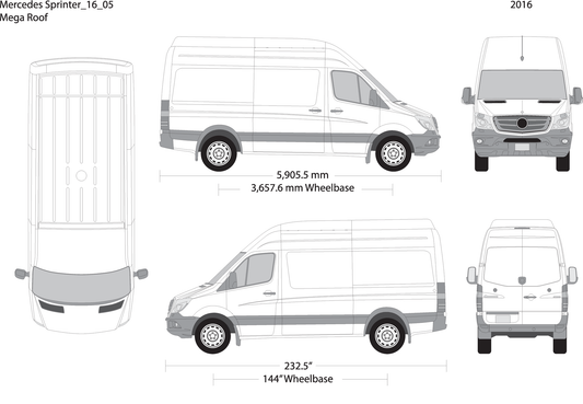 2016 Mercedes Sprinter V05 Vehicle Wrap Template